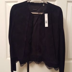 Elie Tahari Pearson Jacket - suede size S